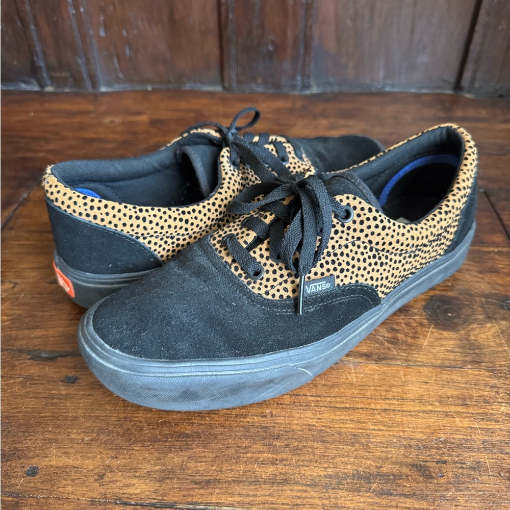 Vans leopard print suede classics